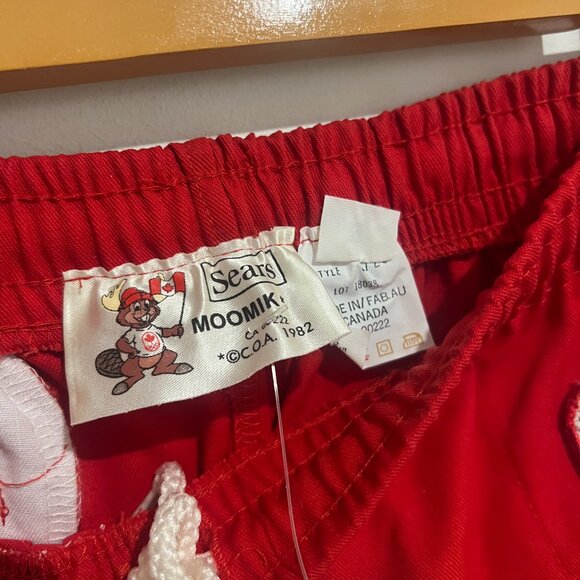 VTG 1980's SEARS Moomik Olympic Red Shorts size 32 - Picture 4 of 5